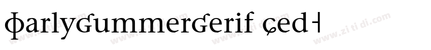 EarlySummerSerif Med字体转换